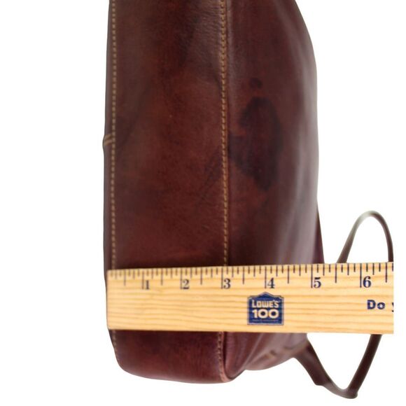 Chaos BROWN GENUINE LEATHER SHOULDER BAG X-BODY SATCHEL HANDBAG ORGANIZER PURSE - Picture 11 of 16